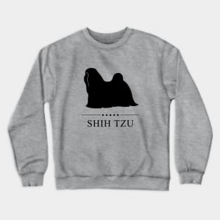 Shih Tzu Black Silhouette Crewneck Sweatshirt